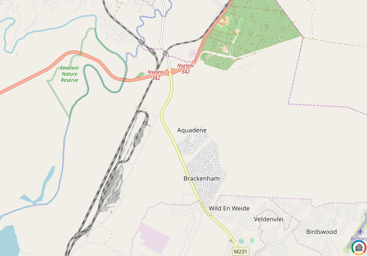 Map location of Aquadene